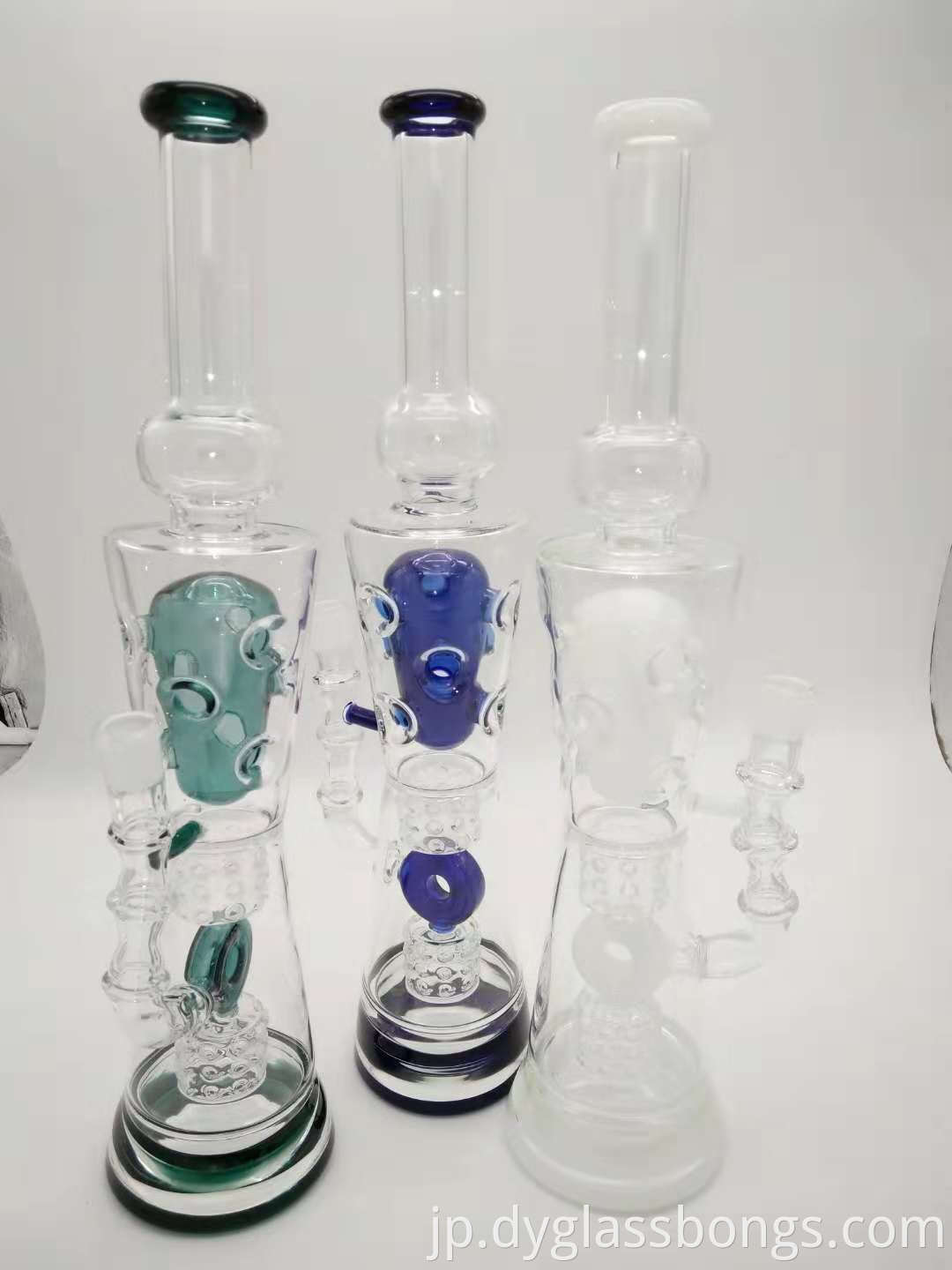 Tall Recycler Glass Bong